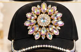 Aurora Royale cotton crystal embellished cap