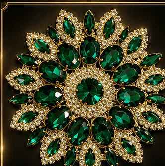 Emerald Crown crystal statement piece
