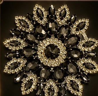 Obsidian Royale crystal statement piece