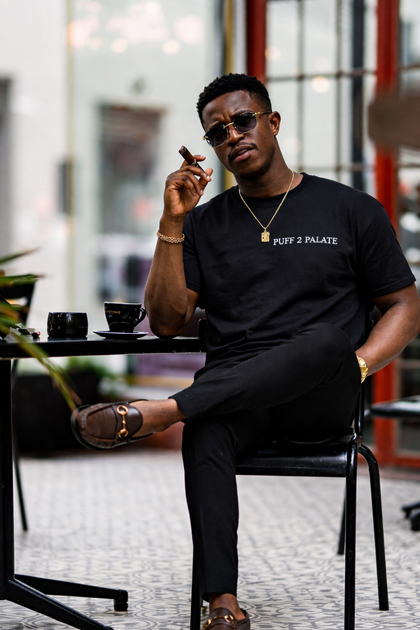 Puff 2 Palate Signature Tee — Premium Black Graphic T-Shirt